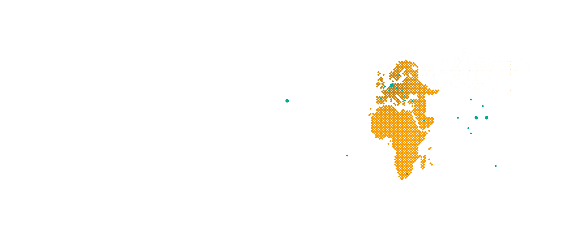 Image shows world map with EMEA region of Newland